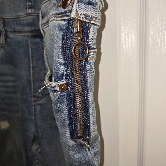 Blank NYC Light Blue Denim Overalls - Picture 3 of 5